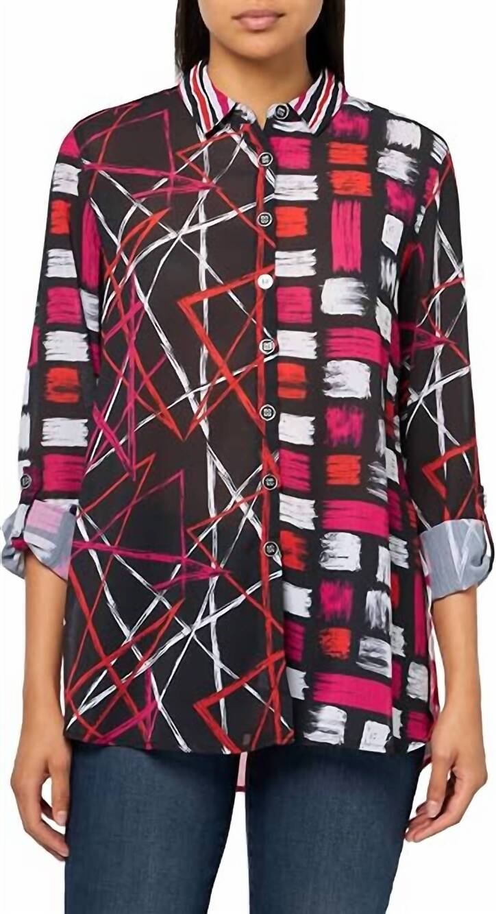 NEW MULTIPLES print polyester blouse in multi